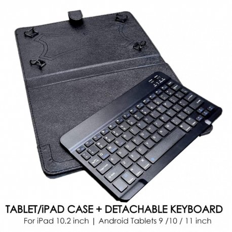 MBaccess K450 Tablet Case With Bluetooth Keyboard 10" Black