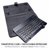 MBaccess K450 Tablet Case With Bluetooth Keyboard 10" Black