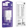 Hoco C143A Benefit 20W PD Fast Charger USB-C White