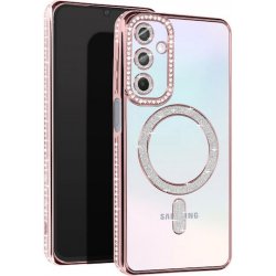 Samsung Galaxy A57 5G Glitter Case Full Camera Protection With MagSafe RoseGold