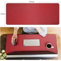 MBaccess Premium Faux Leather Desk Mat Mouse Pad Red