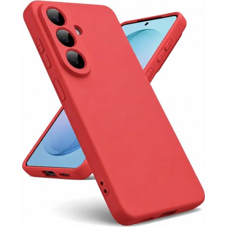Samsung Galaxy S26 Plus Silicone Case Full Camera Protection Red