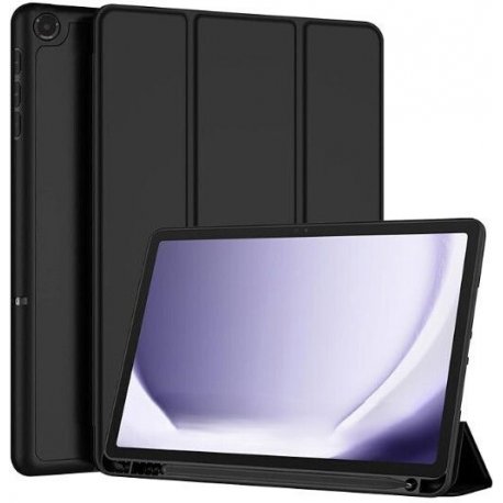 Samsung Galaxy Tab A11 Plus Book Case With Pencil Case Black