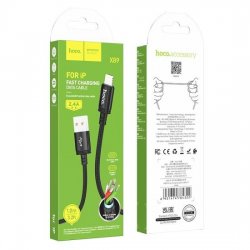 Hoco X89 Cable USB A to Lightning 2,4A 1m Black