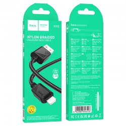 Hoco X113 Cable USB A To Lightning 2,4A 1m Black