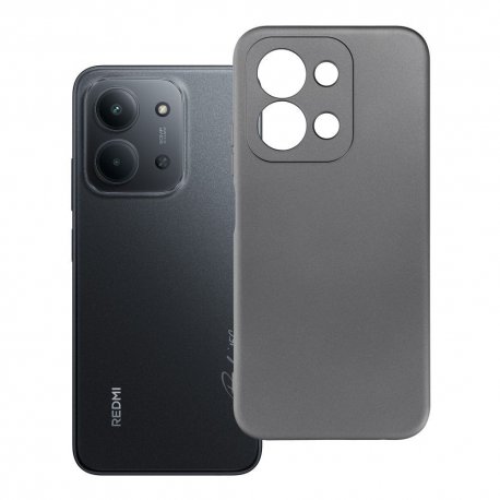 Xiaomi Redmi 15C/Poco C85 Silky And Soft Touch Silicone Cover Camera Protection Metallic Grey