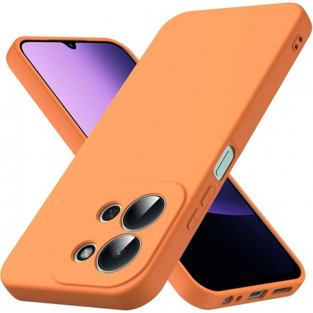 Xiaomi 17T Pro Silicone Case Full Camera Protection Orange