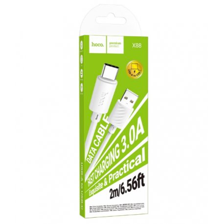 Hoco X88 Cable 3A USB to TYPE-C 2M White