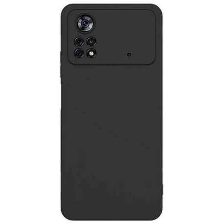 Xiaomi Pocofone X4 Pro 5G Silky And Soft Touch Silicone Cover Full Camera Protection Black