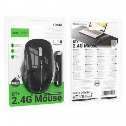Hoco GM40 Business Wireless Bluetooth Mouse 2.4GHZ/BT Black
